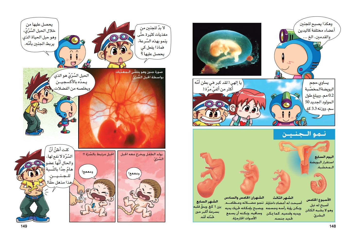صفحتين 148-149من كتاب جسم الانسان