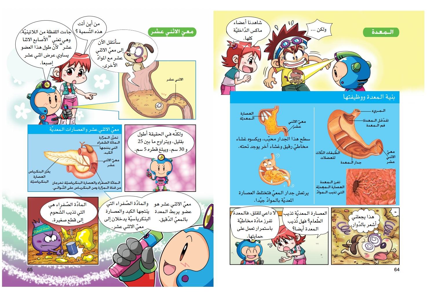 صفحتين 64-65 من كتاب جسم الانسان