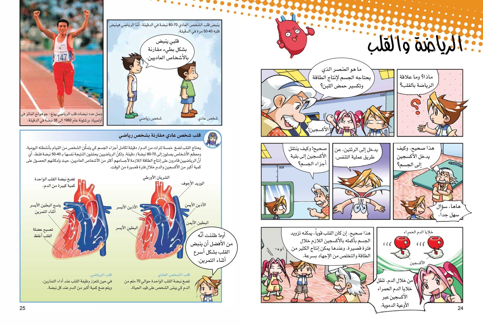 صفحتين 24-25 من كتاب العلوم في الرياضة