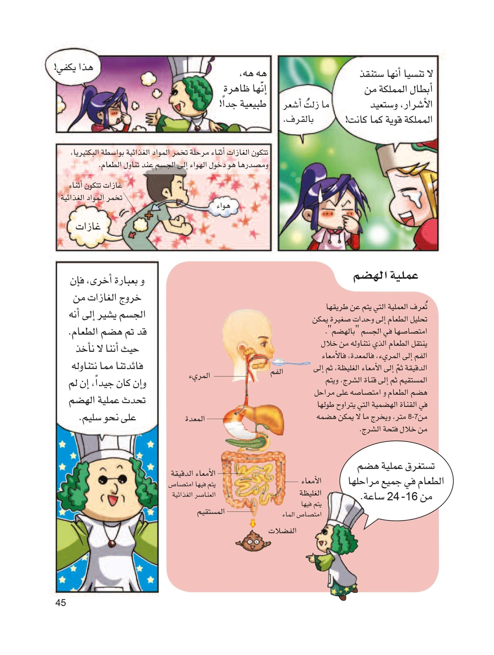 صفحة 45 من كتاب الغذاء و التغذية