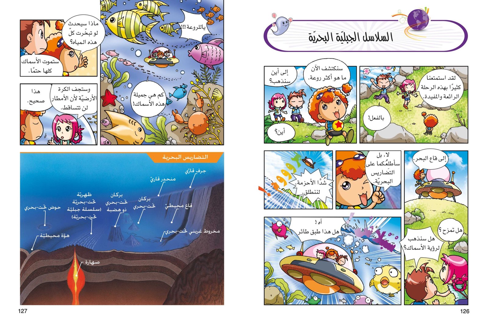 صفحتين 126-127 من كتاب الارض